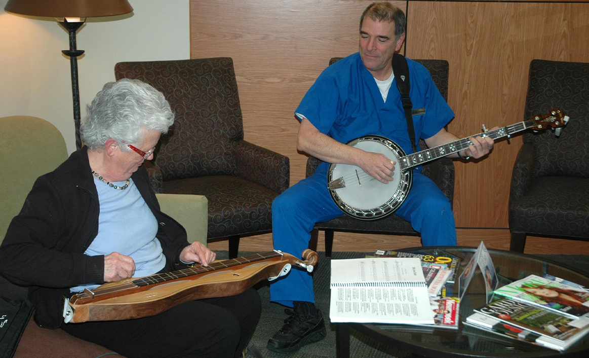 dentist playing banjo