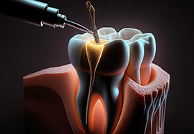 Digital image of a root canal