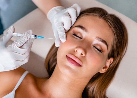 Relaxed woman getting BOTOX in Annapolis