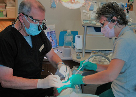 dentists working