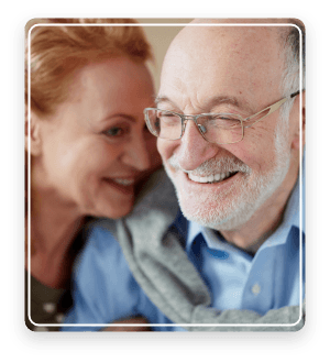 smiling older couple