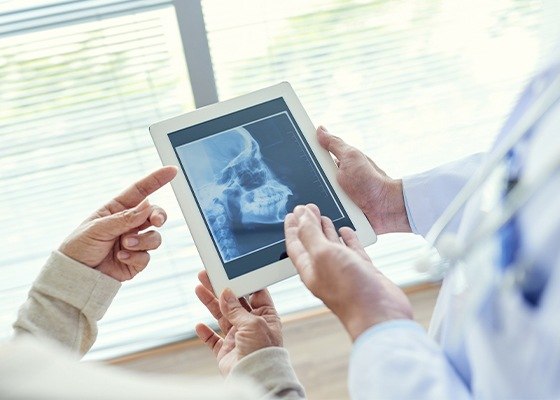 x-ray on white tablet