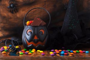 Halloween candy trick-or-treat