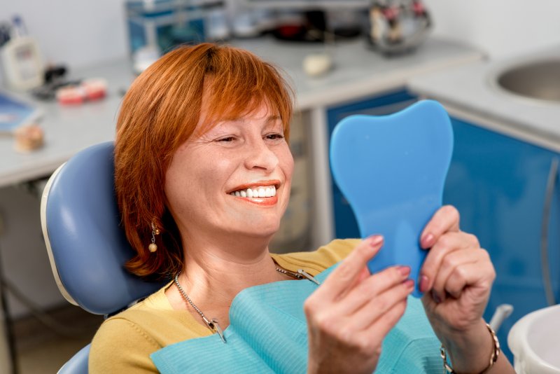 an older woman with dentures