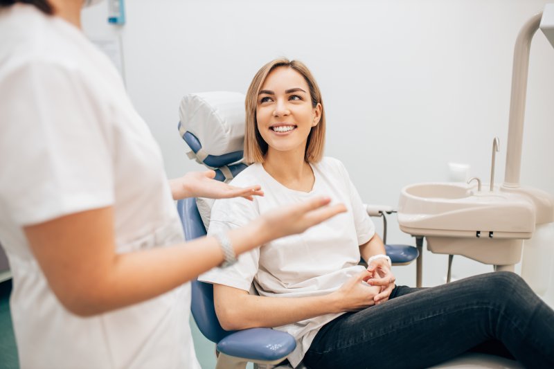 Patient receiving care from emergency dentist in Annapolis 