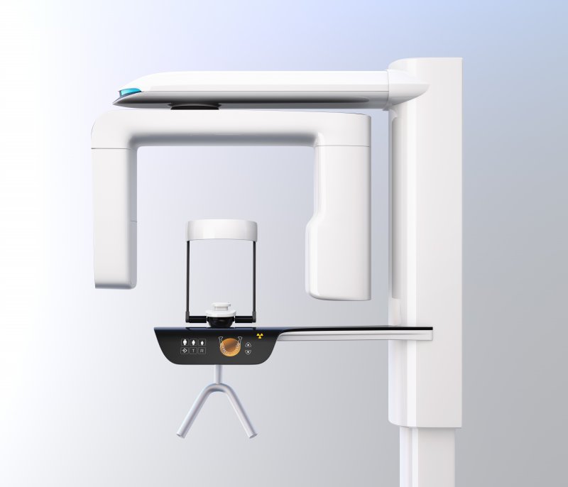 Side view of a dental cone beam scanner