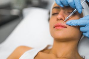 a patient getting dermal filler injections