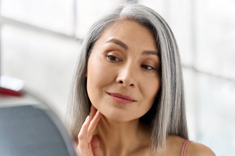 Patient smiling after BOTOX injections