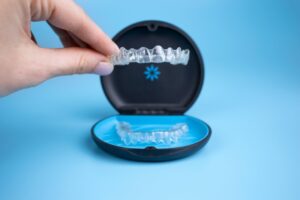 Invisalign clear aligners.